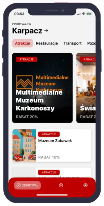 Aplikacja mobilna Tanie Odkrywanie
