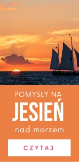 baner jesień nad morzem