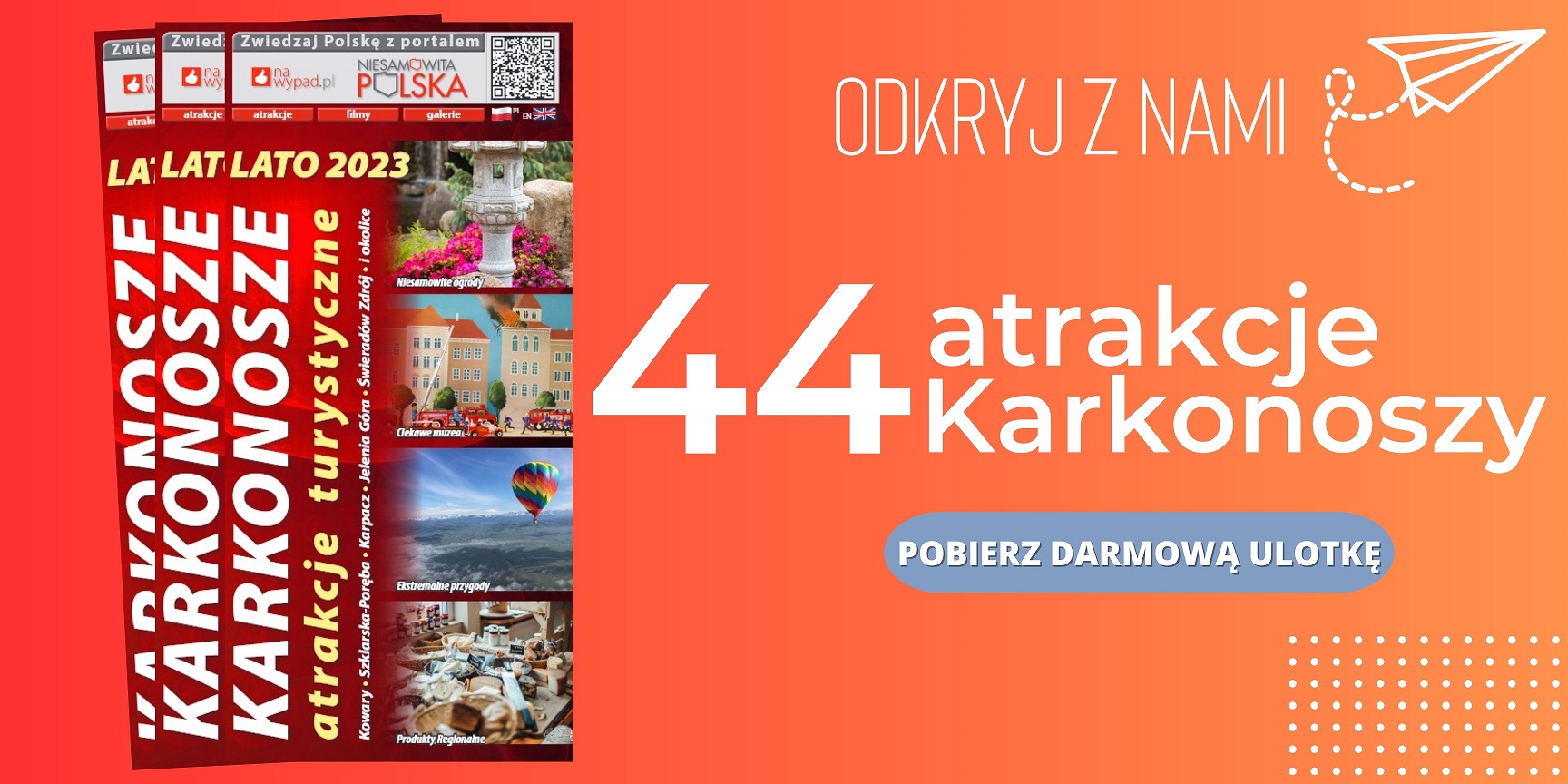 ulotka karkonosze atrakcje 2023